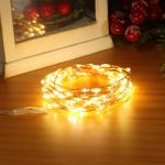 LED-Micro-Lichterkette 5m – 100 warmweisse LEDs, batteriebetrieben – flexibel...
