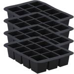 4er-Set Flexible Eiswürfelform - für 12 extragrosse XL-Eiswürfel - ideal für ...