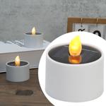 4er-Set Solar-LED-Teelichter – wetterfest (IP44), mit Dämmerungssensor & warm...