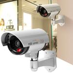 Realistische Überwachungskamera Attrappe: Signal-LED, Dummy, Grau, 17x21x8cm ...