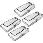 4er-Set Unterbettkommode, transparent, 102 x 45 x 15 cm