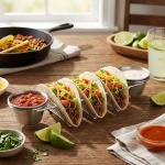 Taco- und Sandwich Halter - 2 Saucenschalen & 3er Ständer - Edelstahl, ofen- ...