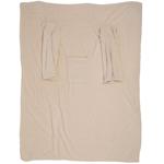 Flauschig-weiche Kuscheldecke mit Ärmeln, beige, für gemütliche Stunden, Fern...