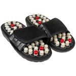 Massage Pantoffeln L - Wohltuende Fussreflexzonen-Massage jederzeit - Klettve...