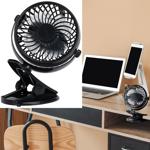 2er-Set Mobiler Klemmventilator - 3 Modi - Akkubetrieb - USB-C Ladefunktion -...