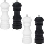 2er-Set Salz- und Pfeffermühle schwarz-weiss - Stufenlos einstellbares Alumah...