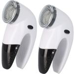 2er-Set Fusselentferner - Textilrasierer für Kleidung & Polster - Batteriebet...