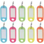 Schlüsselanhänger Set 10 Stk. bunt - Beschriftbare Schilder für Haushalt & Bü...