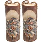 2er-Set Vogelfuttersäule aus FSC Naturholz - sicherer Futterplatz für Wildvög...