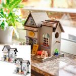 2er-Set Nisthilfe Kaffeehaus-Optik - Vogelhaus für Haussperlinge & Trauerschn...