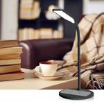 Dimmbare LED-Schreibtischlampe mit Qi-Ladegerät, 15W, schwarz – Kabellose Lad...