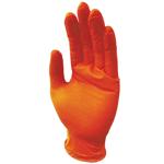 Nitrilkautschuk Handschuhe XL orange - 50 Stk. Einmalhandschuhe mit Diamanten...
