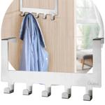 Robuste Edelstahl-Türgarderobenleiste mit 5 Kleiderhaken, platzsparende Aufbe...