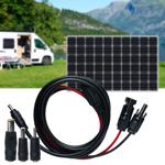 Wetterfestes Solarmodul-Anschlusskabel: MC4-komp. auf DC 5,5x2,1mm, 2m, IP65,...