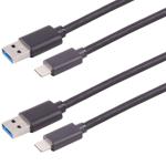 2er-Set USB-A auf USB-C Lade-/Datenkabel - USB 3.0 mit 5 Gbps Datenübertragun...