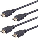 2er-Set High Speed HDMI Kabel 1,5m - UHD 4K2K (60Hz) - Vergoldete Kontakte - ...