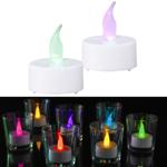 Flackerndes LED-Teelicht 2er-Set - Sicherer Farbwechsel mit 6h Timer - Ø 4cm ...