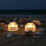 2er-Set LED-Teelichter wasserdicht Ø 3cm IP68 - Warmweiss leuchtend für Schal...