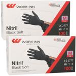 Einweg-Nitril-Handschuhe Schwarz 200 Stk. M - Puderfrei - Für Medizin, Küche,...