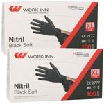 Einweg-Nitril-Handschuhe - puderfrei & latexfrei, Grösse XL, schwarz - 200 St...