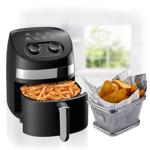 Multifunktions-Heissluftfritteuse, 3,25L, schwarz – Frittieren, Backen, Grill...