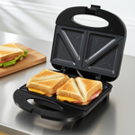 Hitzebeständiger Sandwichmaker für 2 Grill-Sandwiches, 750 W, Antihaftbeschic...