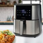 Elegante XL - 8 Liter Heissluftfritteuse: 1800W, Edelstahl, Touch LCD & umfan...