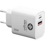Dual 25Watt USB Ladegerät, 1x USB-C und USB-A, PD- & QC-Netzteil, weiss, Quic...