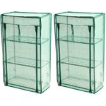 2er-Set Mini Gewächshaus - Pflanzenanzucht & Überwinterung für Zimmer, Balkon...