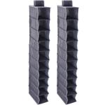 2er-Set Schrank-Hängeregal für Kleidung, Schuhe & Accessoires - 10 Fächer zur...