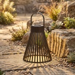 Solar Hängelampe schwarz (20x24cm) in stylischer Gitteroptik - Pendelleuchte ...