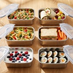 6er-Set Frischhaltedose Edelstahl - 750ml Lunchbox für Transport & Aufbewahru...