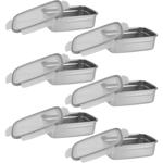 6er-Set Frischhaltedose aus Edelstahl mit Kunststoff Clip-Deckel, 1250 ml