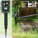 Effektiver Ultraschall Tiervertreiber, Tierabwehr m. PIR-Bewegungsmelder, bis...