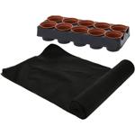 Anzuchttöpfchen & Anti-Unkraut-Vlies Set - Zuschneidbar 700x150cm Polyethylen...