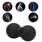 Faszienmassageball Duo (12 cm, schwarz): Punktuelle Massage für Nacken, Rücke...