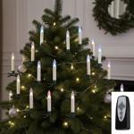 15 kabellose LED-Weihnachtsbaum-Kerzen - Multicolor mit Fernbedienung & Timer...