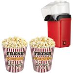 Heissluft Popcorn Maschine, inkl. 2 Popcorn Becher, 1200 W