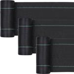 3er-Set Reissfeste Anti Unkraut Folie, 1 x 10 m, wasserdurchlässig & UV-bestä...