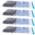4er-Set Vakuumbeutel mit Clip-Verschluss - 2 Grössen für 80% Platzersparnis -...
