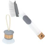 Spülbürsten Set 2-tlg. - Integriertes Spülmittel-Reservoir & Spülschwamm - Ef...