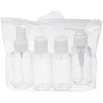 Reiseflaschen-Set Handgepäck - 4teilig, inkl. transparentem Beutel & 75ml Fla...