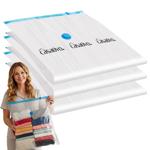 3er-Set Vakuumbeutel L, 60x80 cm - Platzsparende Kompression mit Staubsauger ...