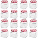 Konfitürenglas 16er Set eckig 75 ml - Vielseitige Aufbewahrung für Lebensmitt...