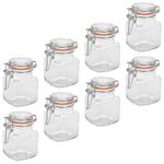 8er-Set Vorratsglas mit Bügelverschluss - 90ml luftdichte Glasbehälter für Mü...
