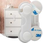 Baby-Sicherungen klebend (10er-Set) – Kindersicherung für Schubladen, Schrank...