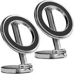 2er-Set Hochwertige Handy KFZ-Halterung MagSafe komp., chrom-schwarz glänzend...