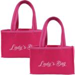 2er-Set Flaschentasche Pink mit Lady’s Bag-Stickerei - Sicherer Transport für...