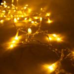 2er-Set LED Lichtervorhang 154 warmweisse LEDs – 8 Lichtmodi für drinnen & dr...