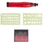 Gravurset 13-teilig - 13.000 U/min für präzise Gravuren - inkl. 10 Aufsätze, ...